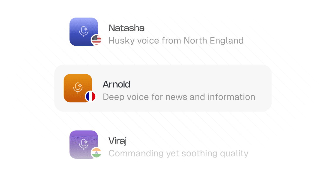 Professional voice selection interface